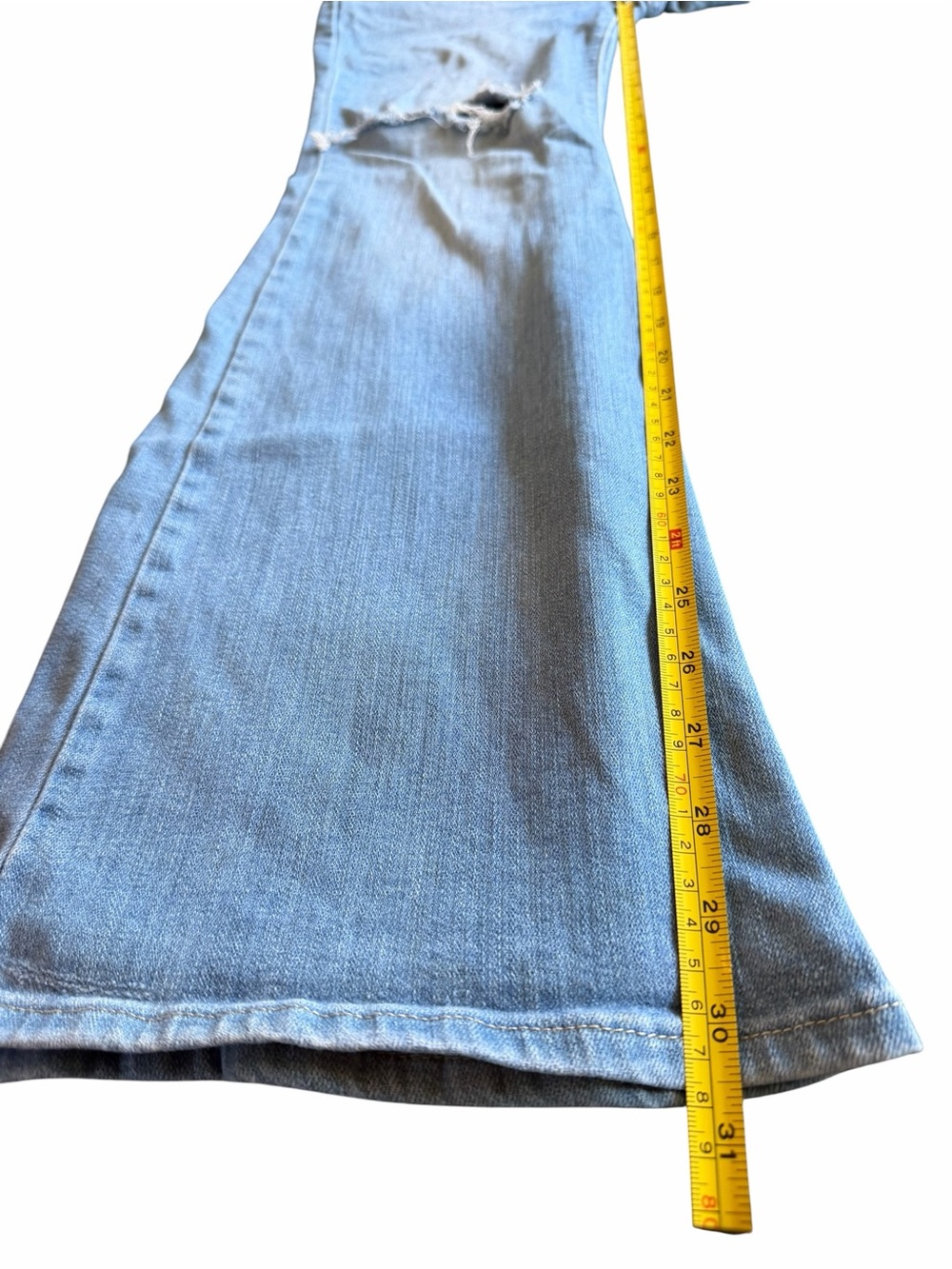 🌟Levi’s Light Blue Distressed Denim Women's Flare Jeans - Picture 8 of 9